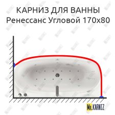 Карниз для ванны Aquatika Ренессанс Угловой 170х80 Усиленный 25 мм MrKARNIZ