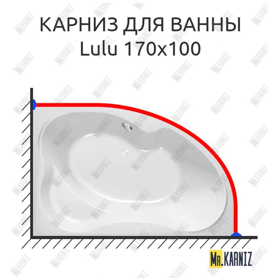 Карниз для ванны Kolpa-San Lulu 170х100 (Усиленный 25 мм) MrKARNIZ